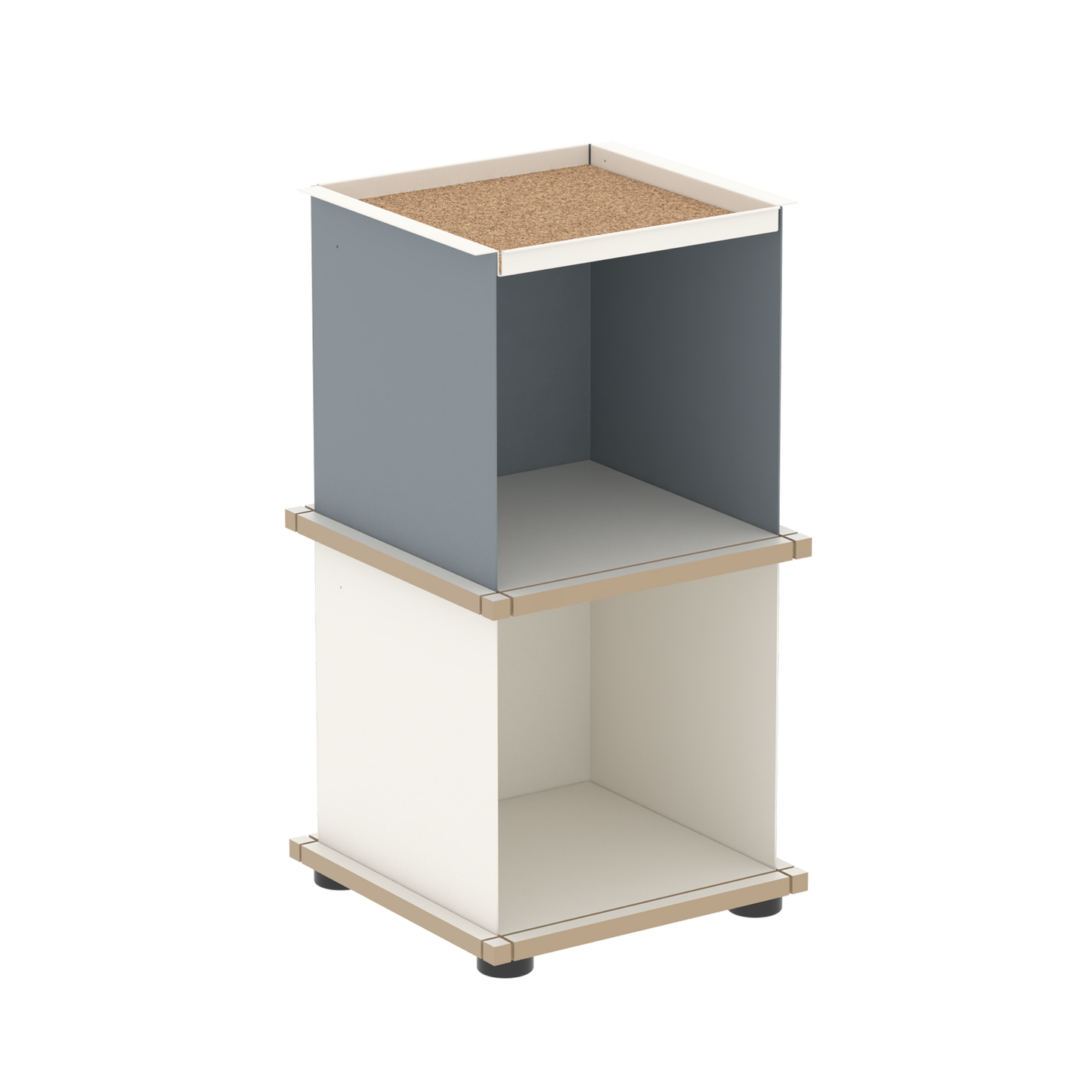 YU TRAY SHELF 1x2 – Beistelltisch und kleines Regal mit besonderem Kopf. Denn beim oberen Abschluss handelt es sich um das vielseitige Tablett YU TRAY. Ob als Beistelltisch, Nachttisch oder universelles Regal schafft YU TRAY SHELF 1x2 Raum und Ablagefläche auch an den kleinsten Orten. Ideal für den Flur, das Homeoffice, die Küche, das Bad und überall, wo Stauraum benötigt wird.