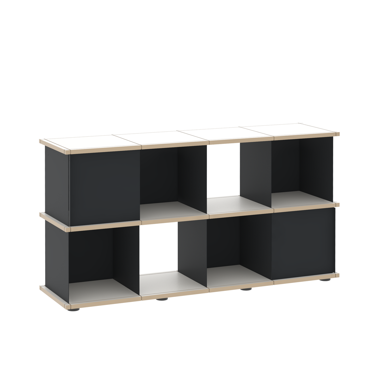 YU SHELF 4er / MDF weiß