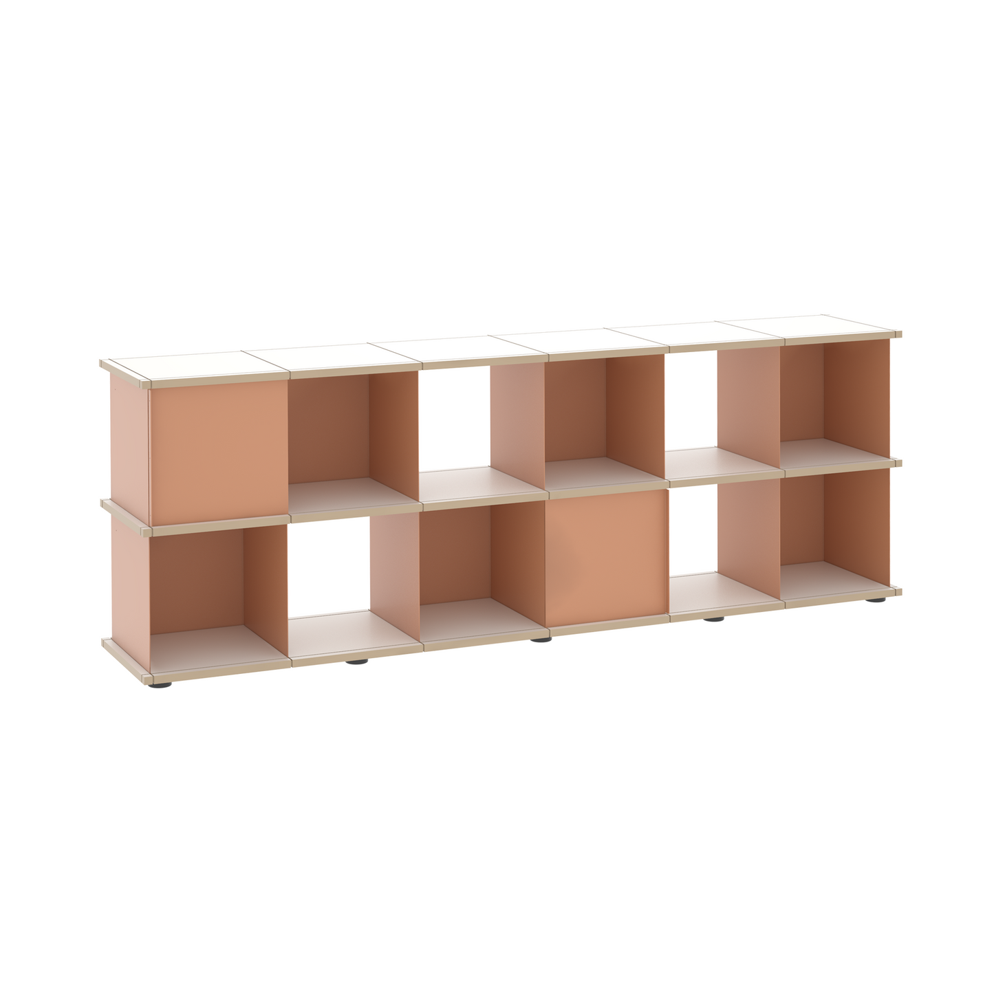 YU SHELF 6er / MDF weiß