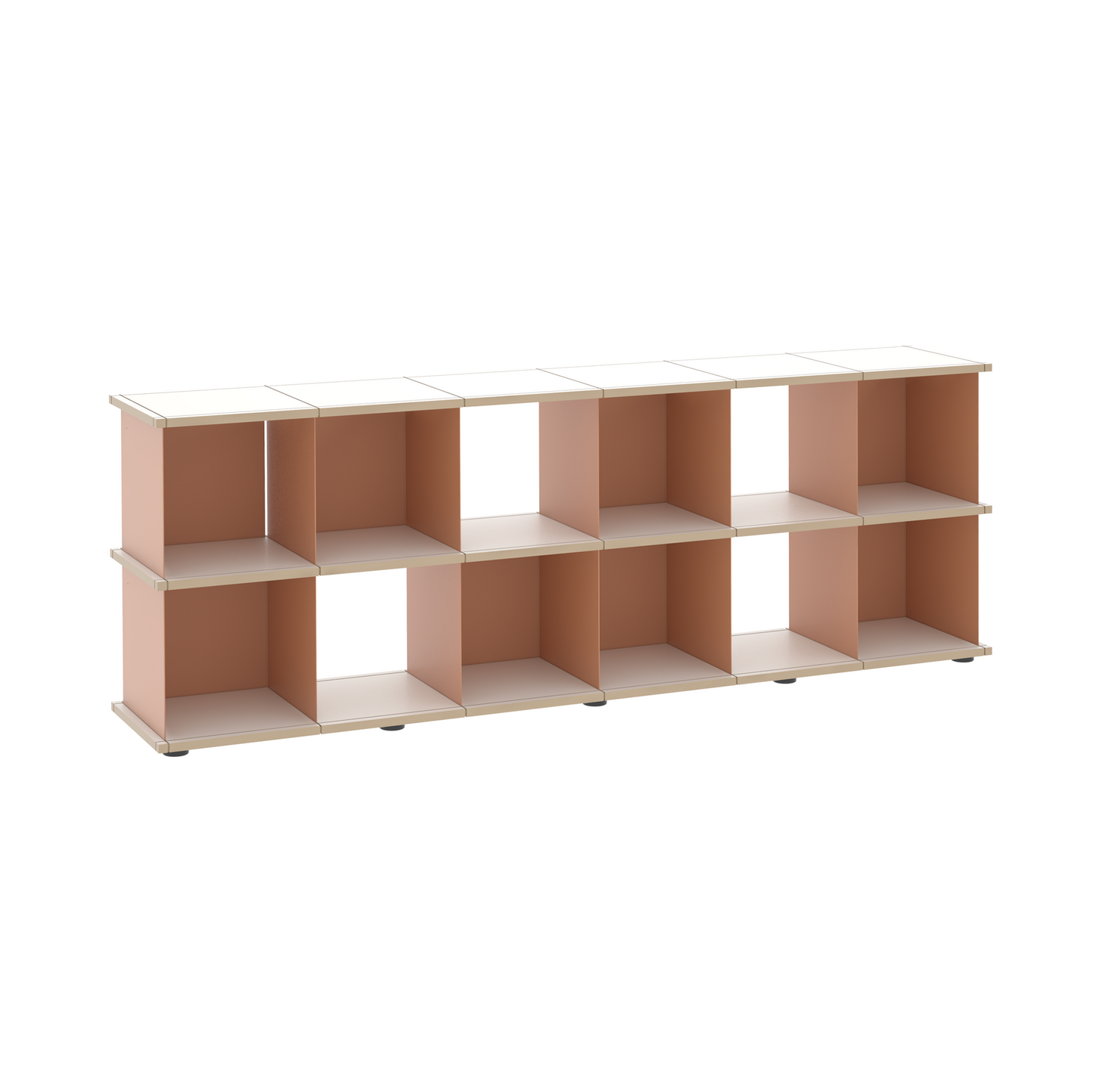 YU SHELF 6er / MDF weiß