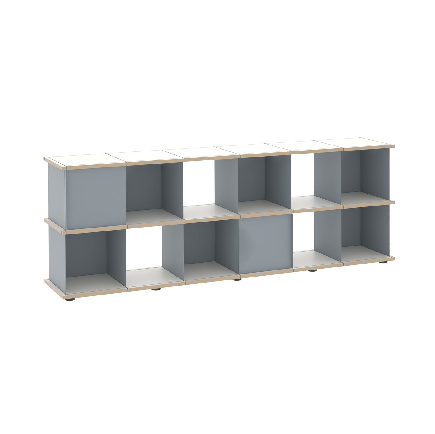 YU SHELF 6er / MDF weiß
