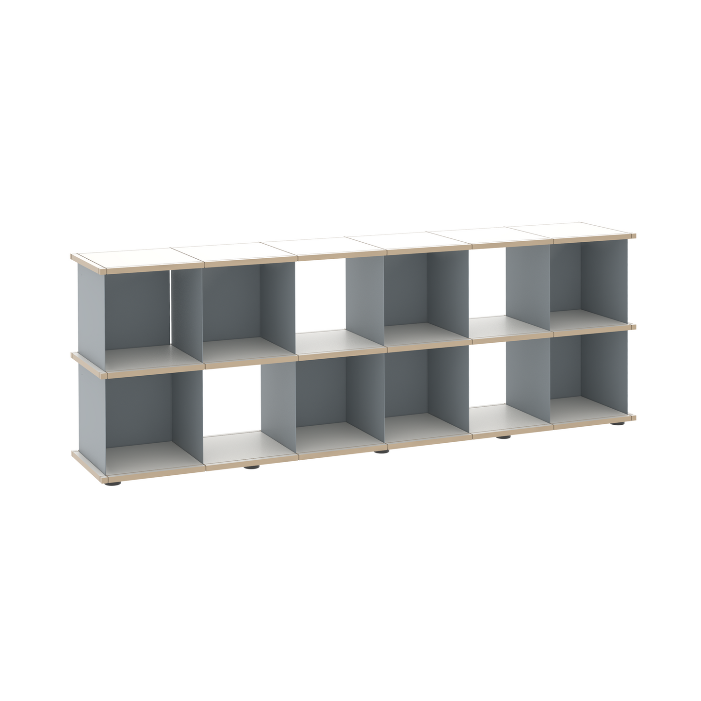 YU SHELF 6er / MDF weiß