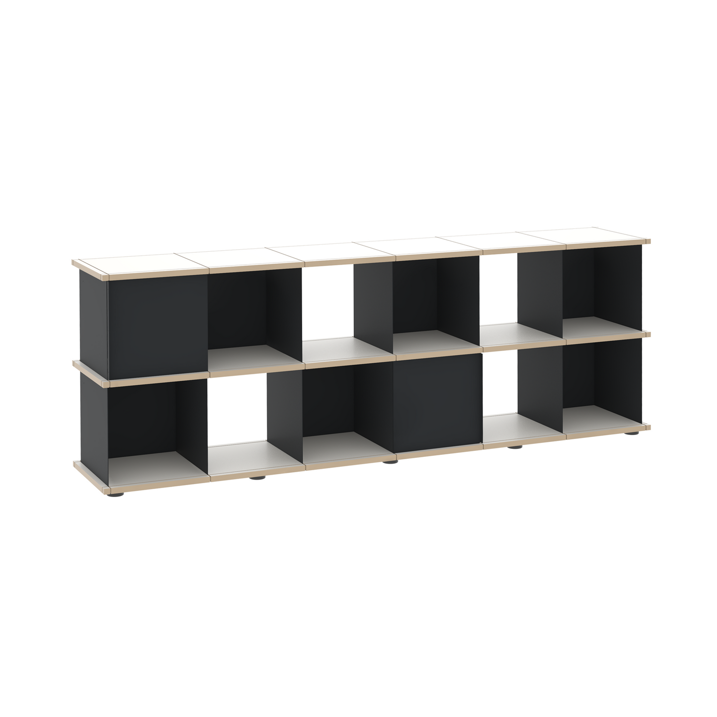 YU SHELF 6er / MDF weiß