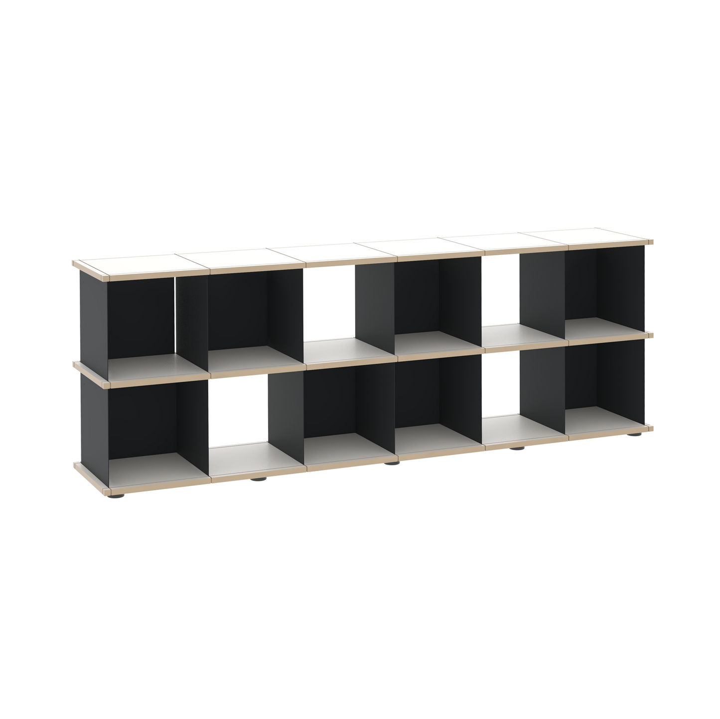 YU SHELF 6er / MDF weiß