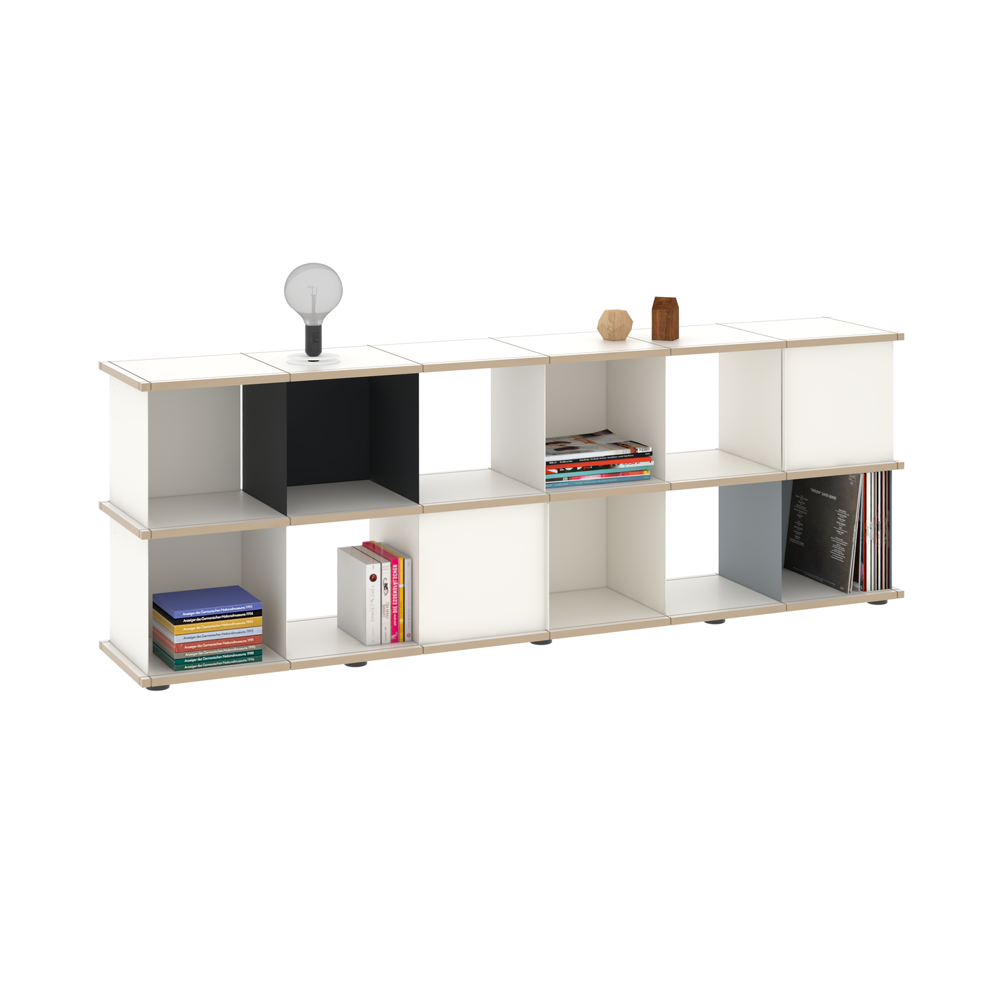 YU SHELF 6er / MDF weiß