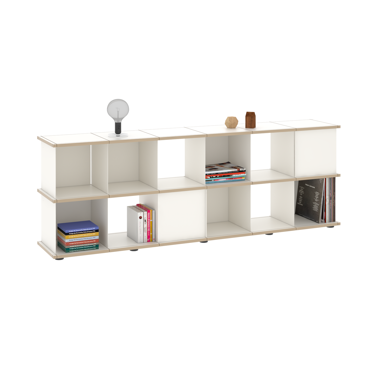 YU SHELF 6er / MDF weiß