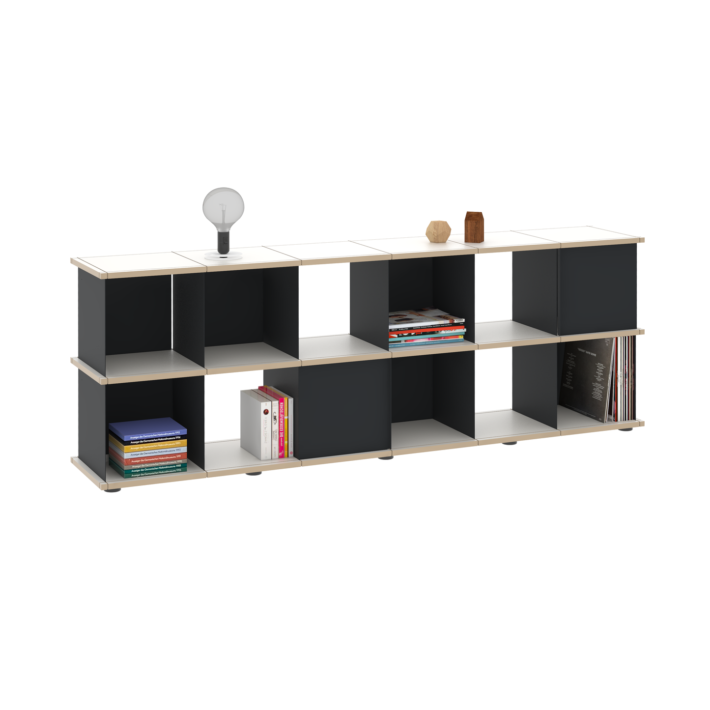 YU SHELF 6er / MDF weiß