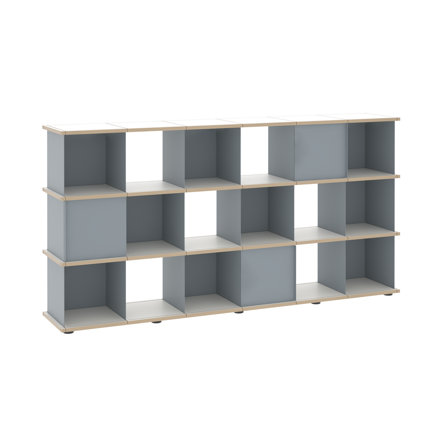 YU SHELF 6er / MDF weiß