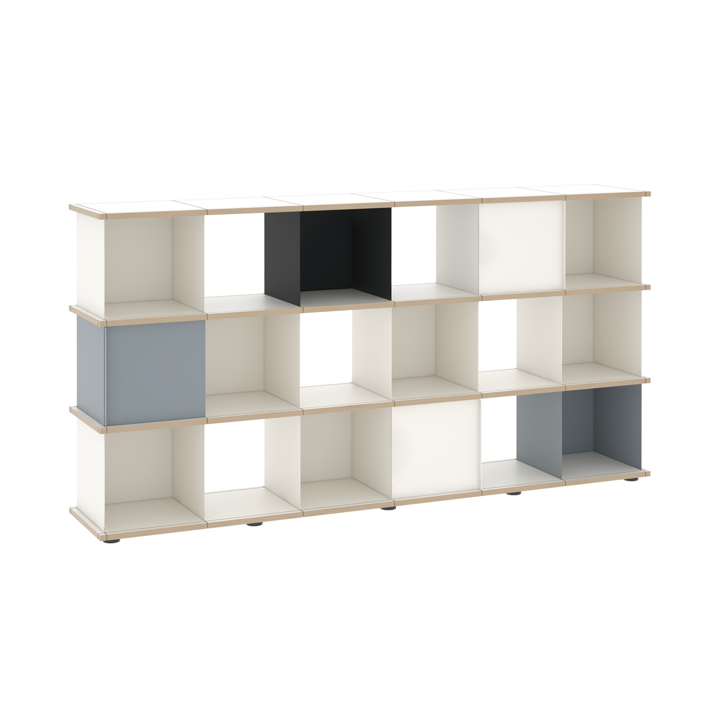 YU SHELF 6er / MDF weiß