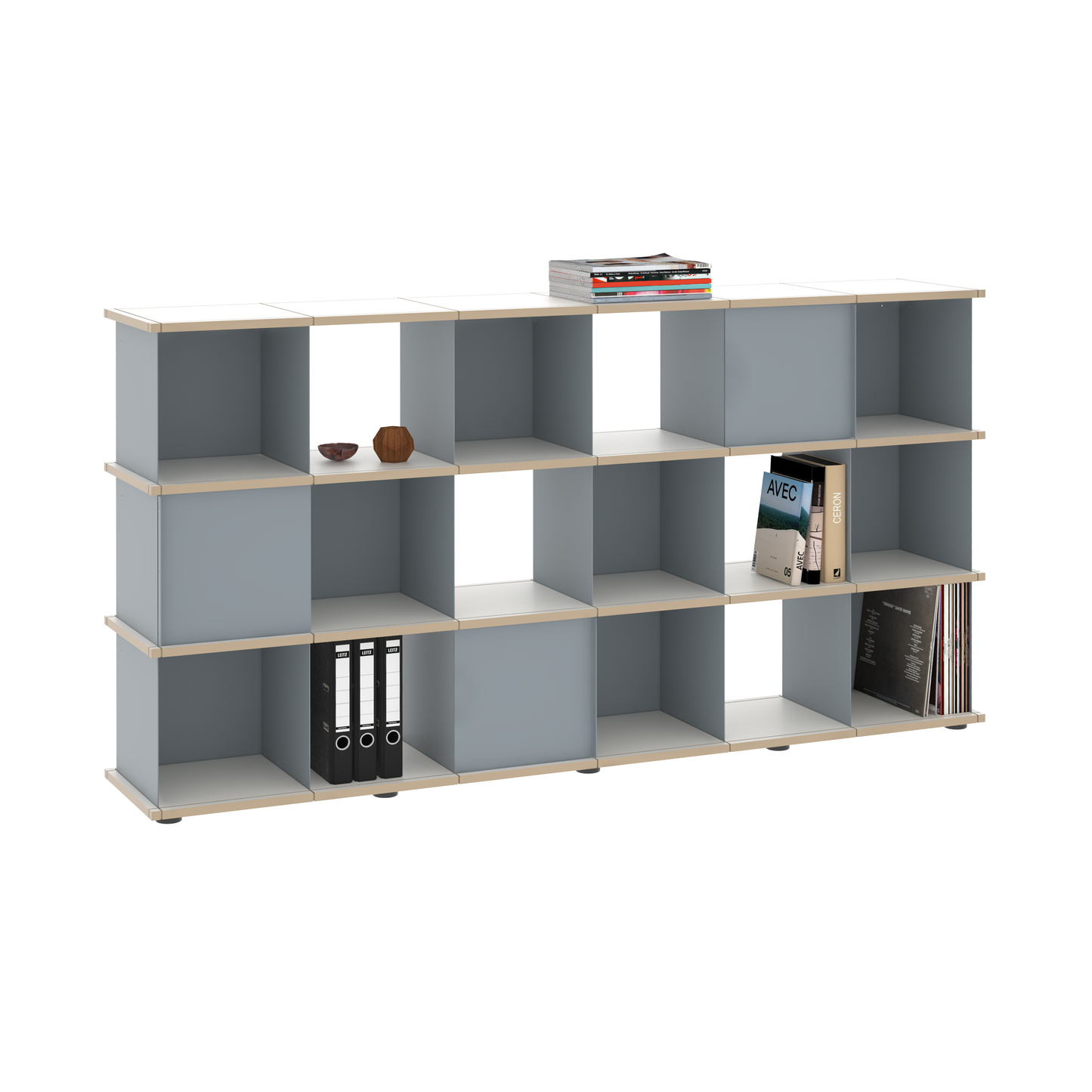 YU SHELF 6er / MDF weiß