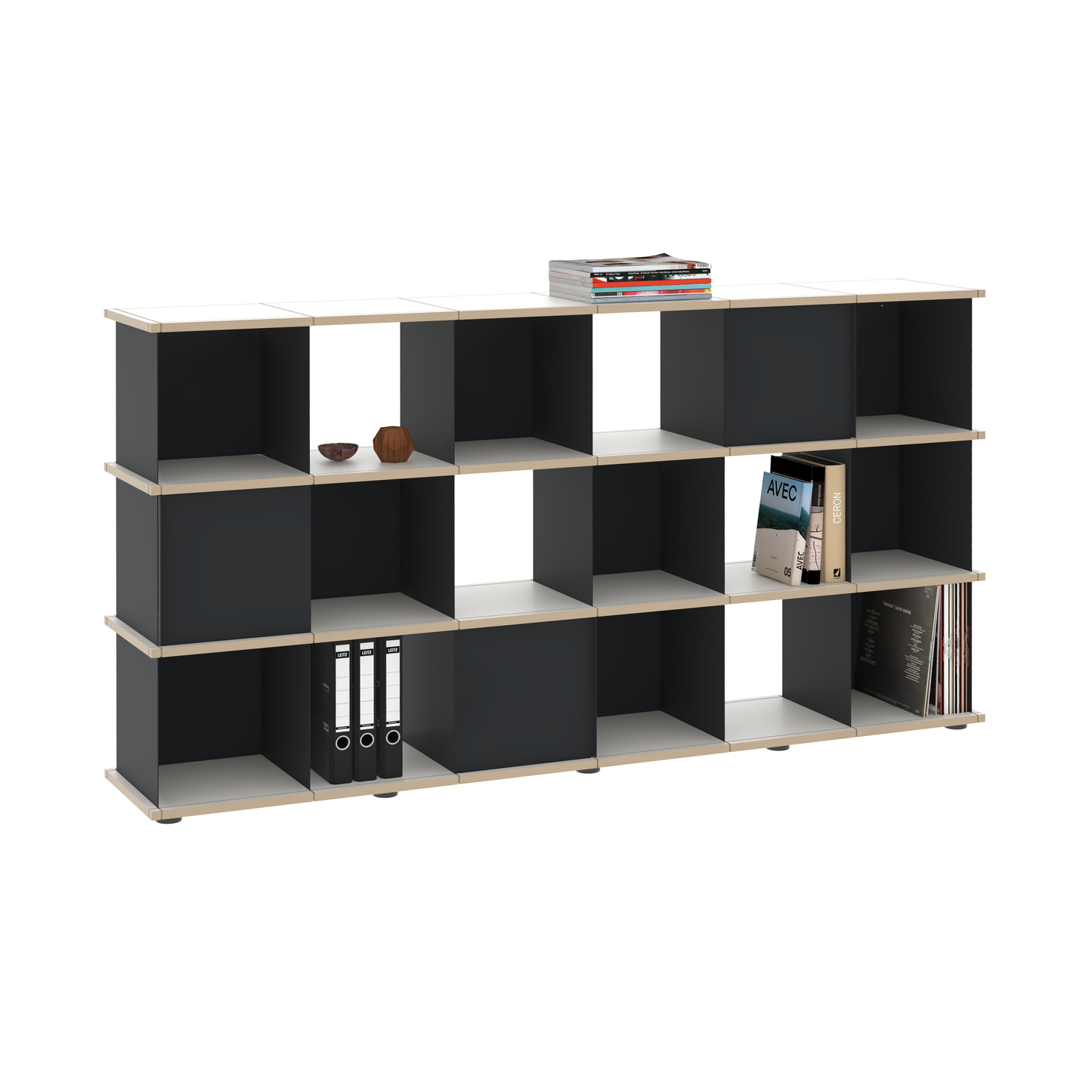 YU SHELF 6er / MDF weiß