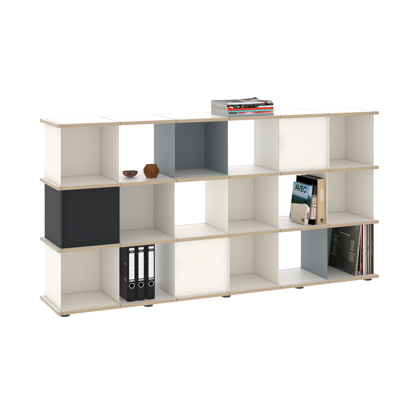 YU SHELF 6er / MDF weiß