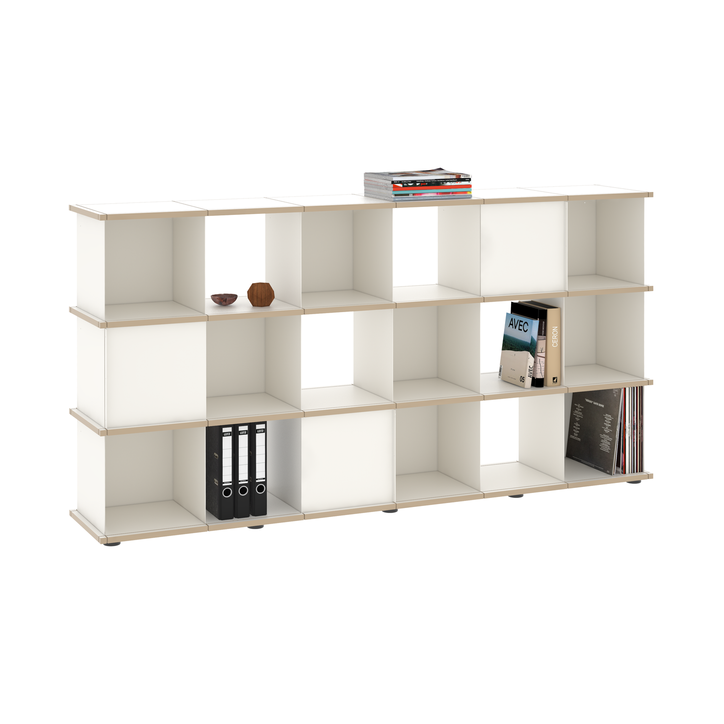 YU SHELF 6er / MDF weiß