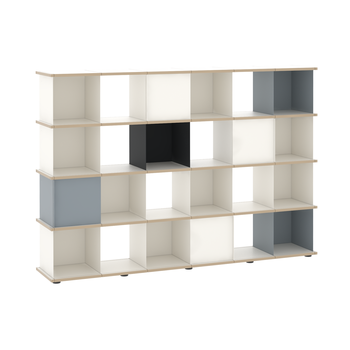 YU SHELF 6er / MDF weiß