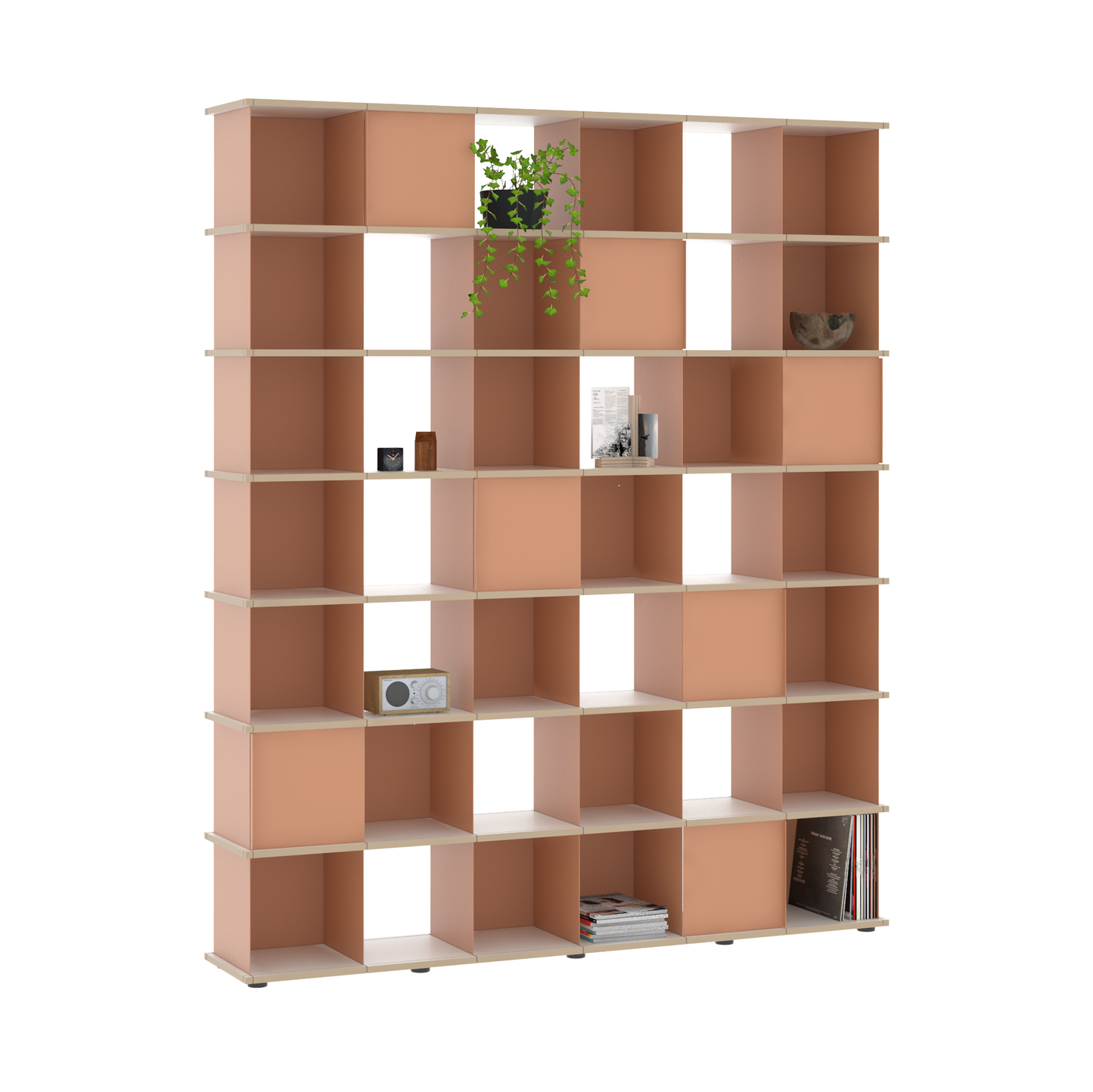 YU SHELF 6er / MDF weiß