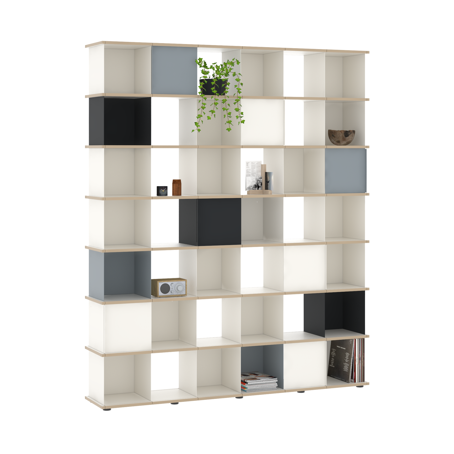 YU SHELF 6er / MDF weiß