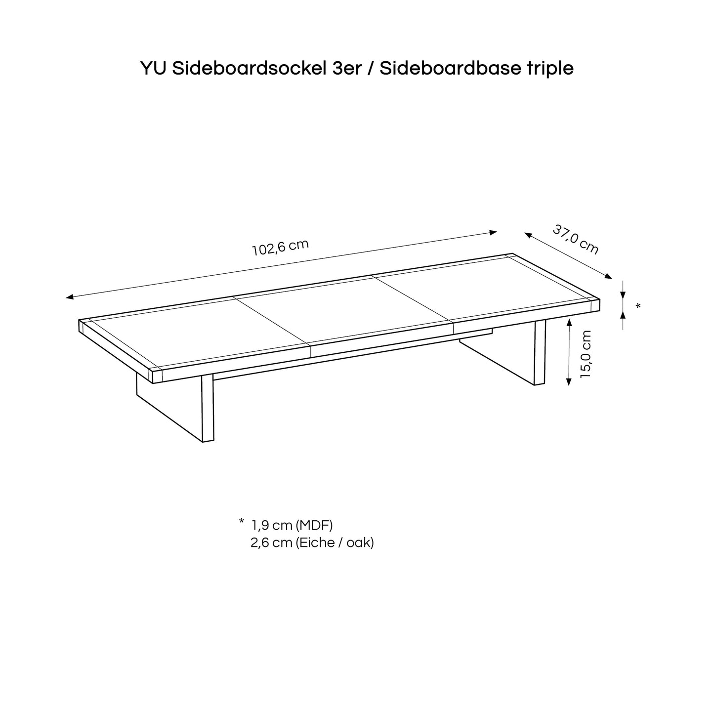 YU sideboard base / 3 series / 5 series