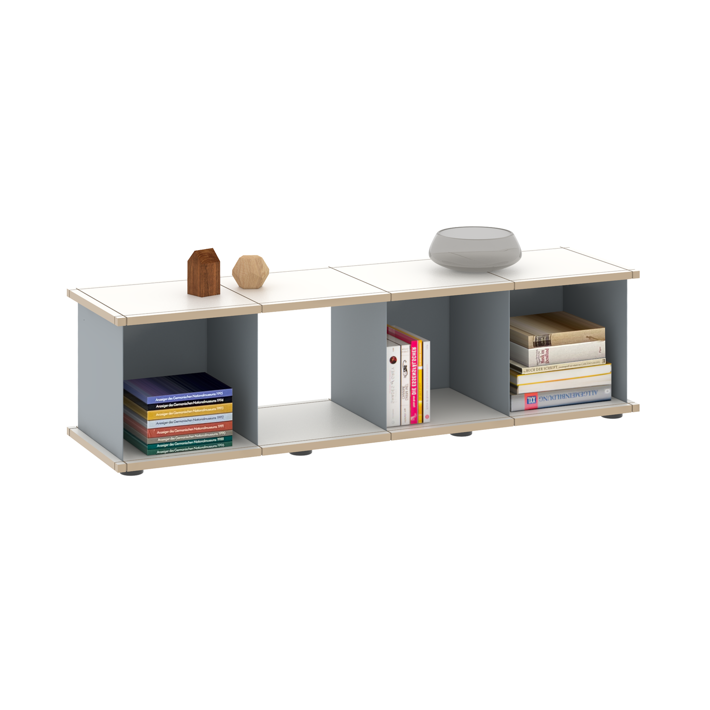 YU SHELF 4er / MDF weiß