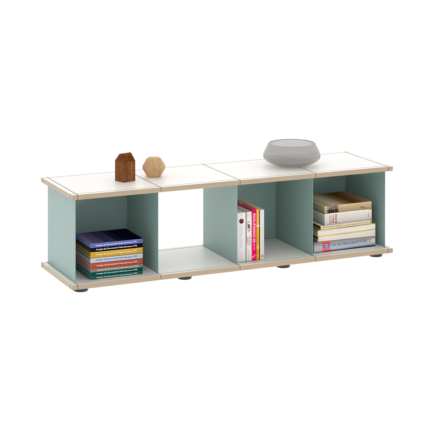 YU SHELF 4er / MDF weiß