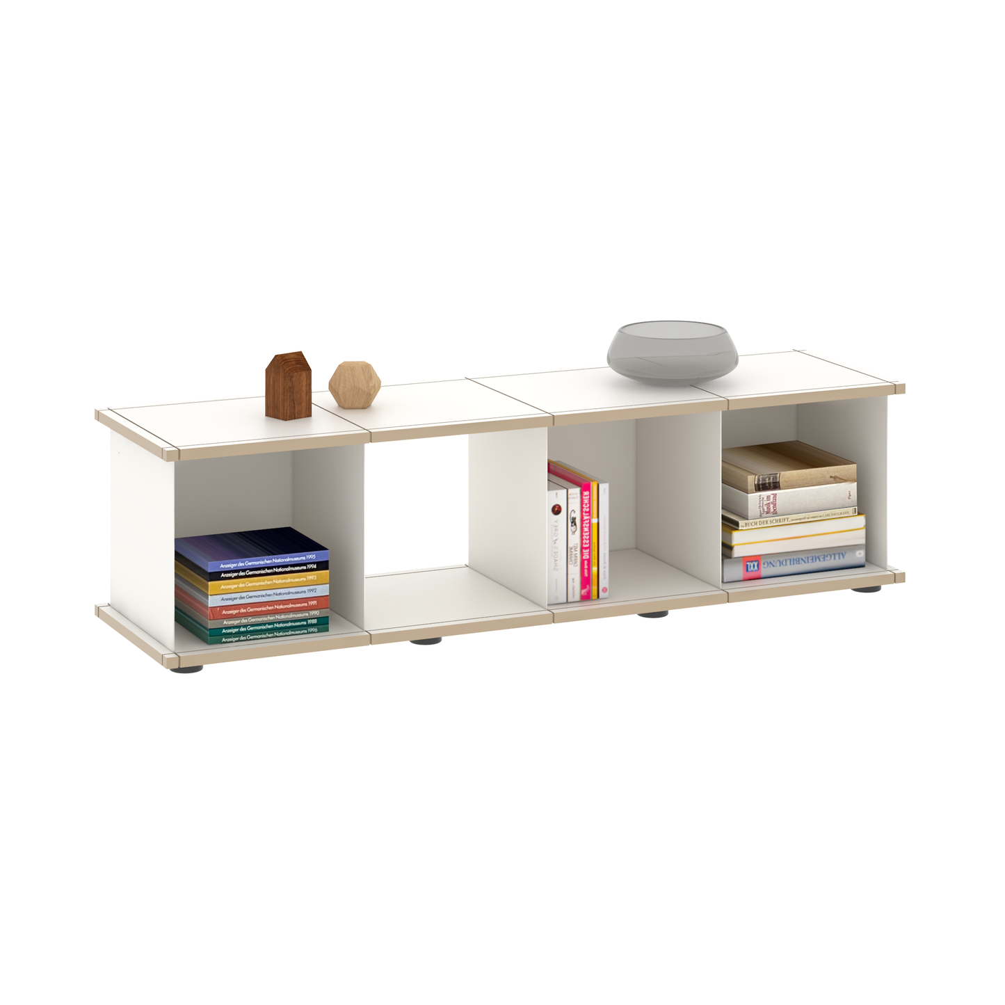 YU SHELF 4er / MDF weiß