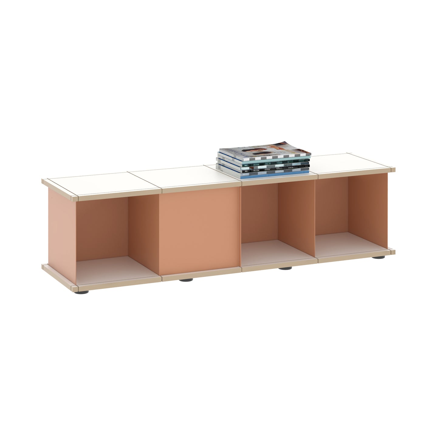 YU SHELF 4er / MDF weiß