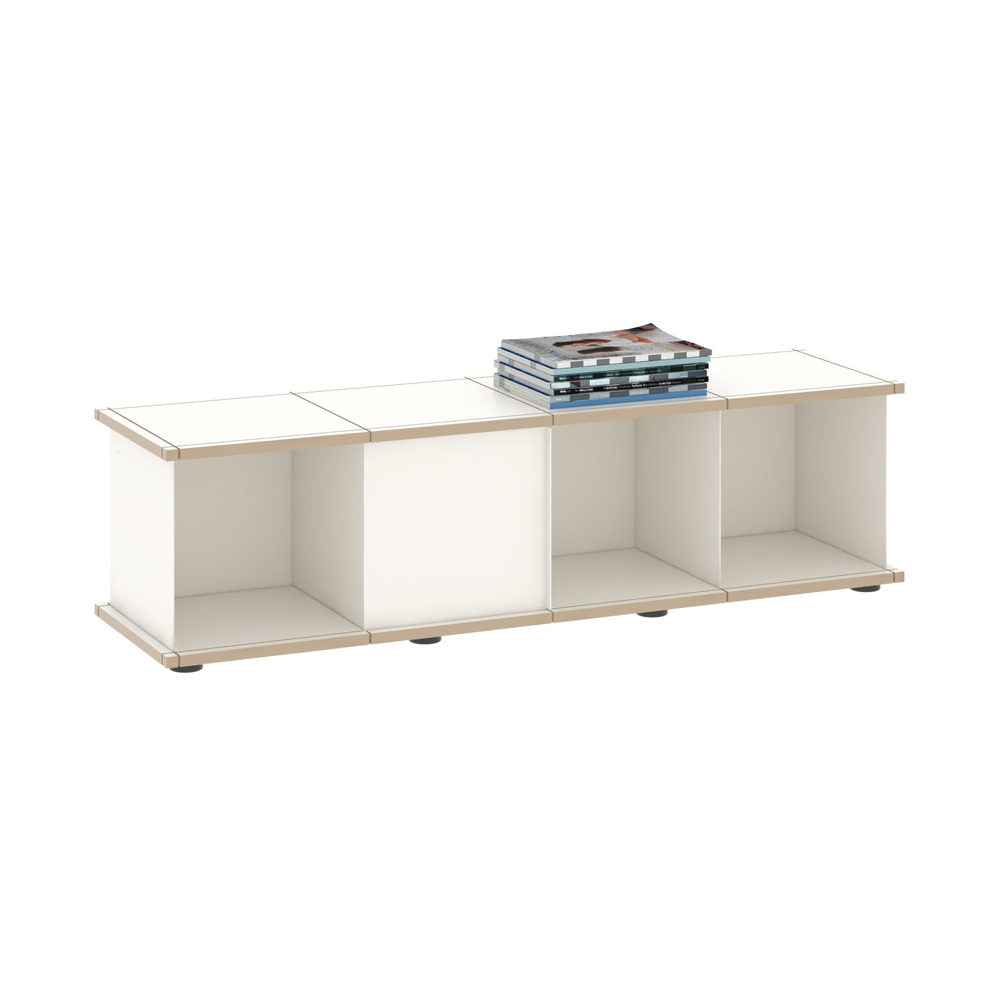 YU SHELF 4er / MDF weiß