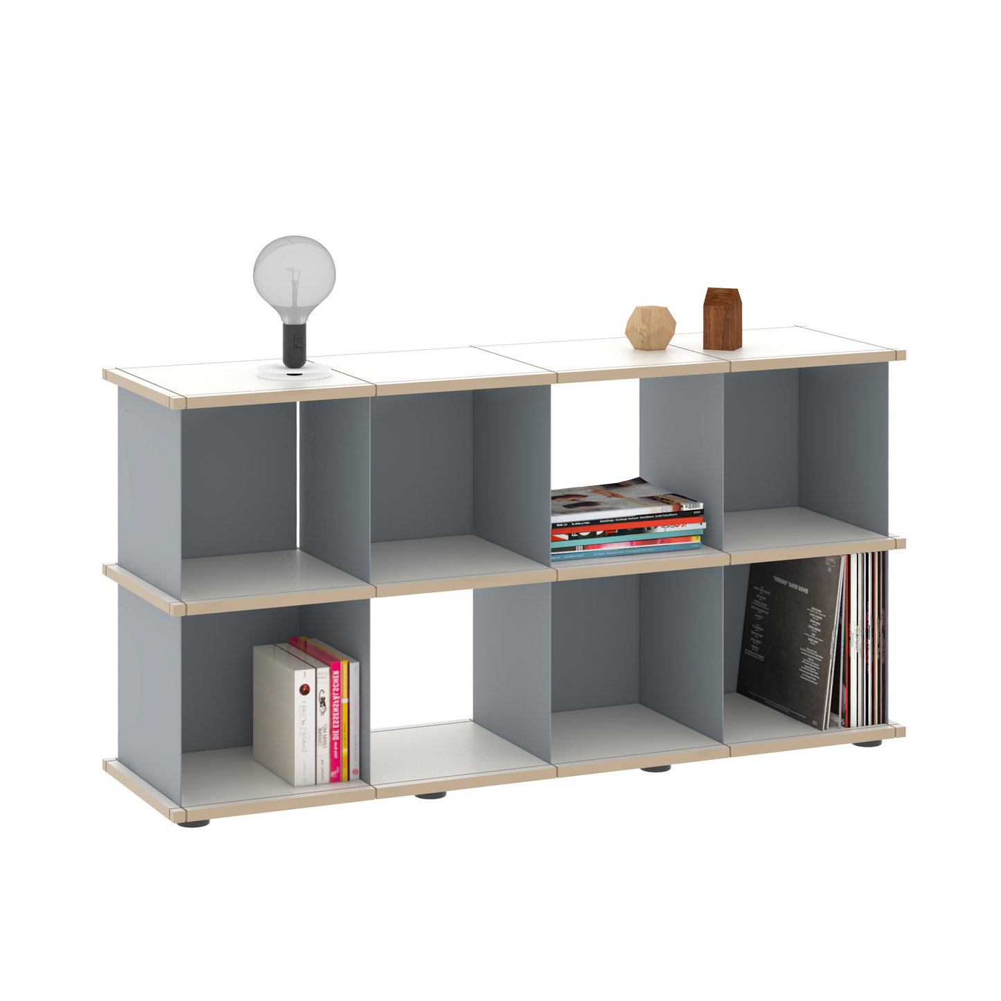 YU SHELF 4er / MDF weiß