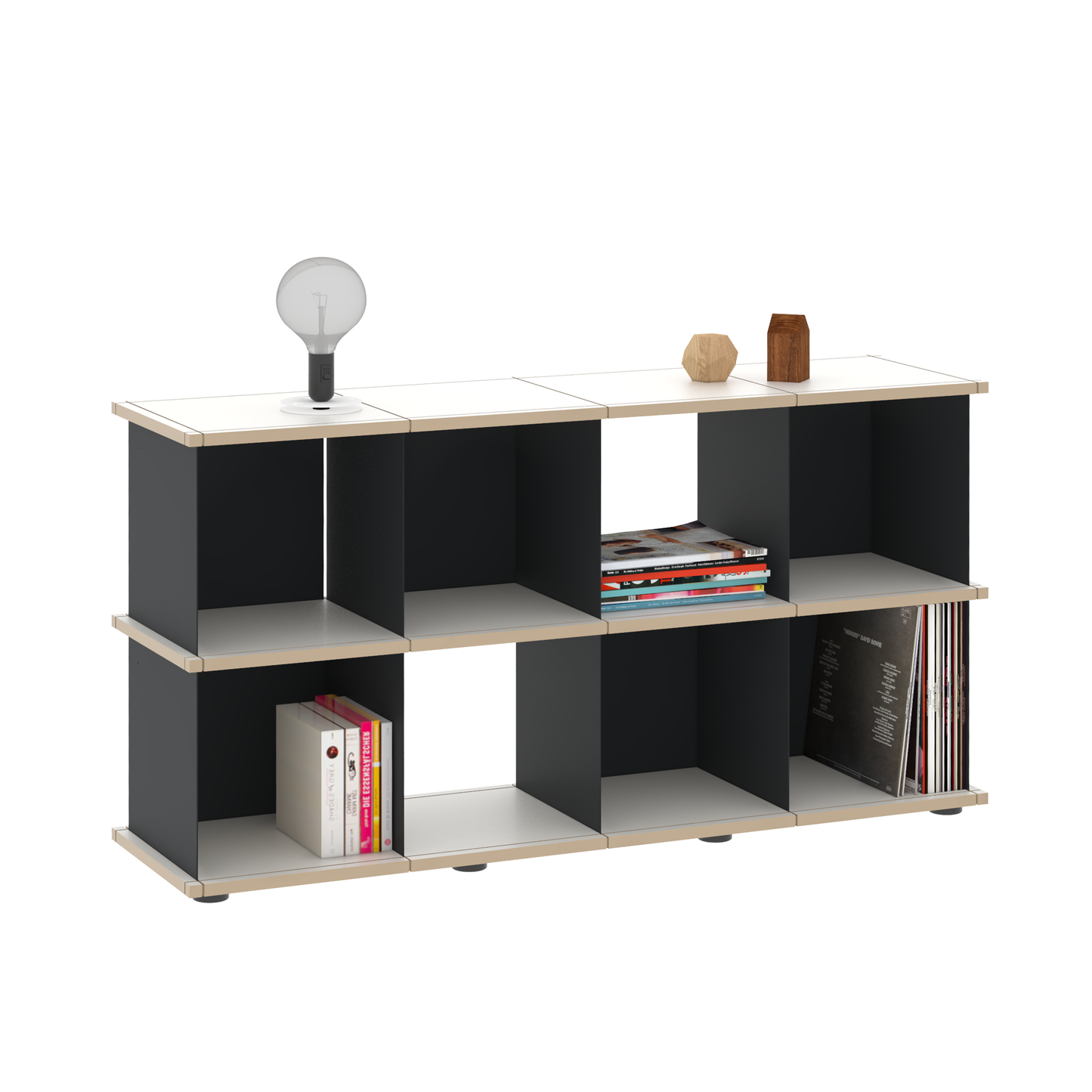 YU SHELF 4er / MDF weiß