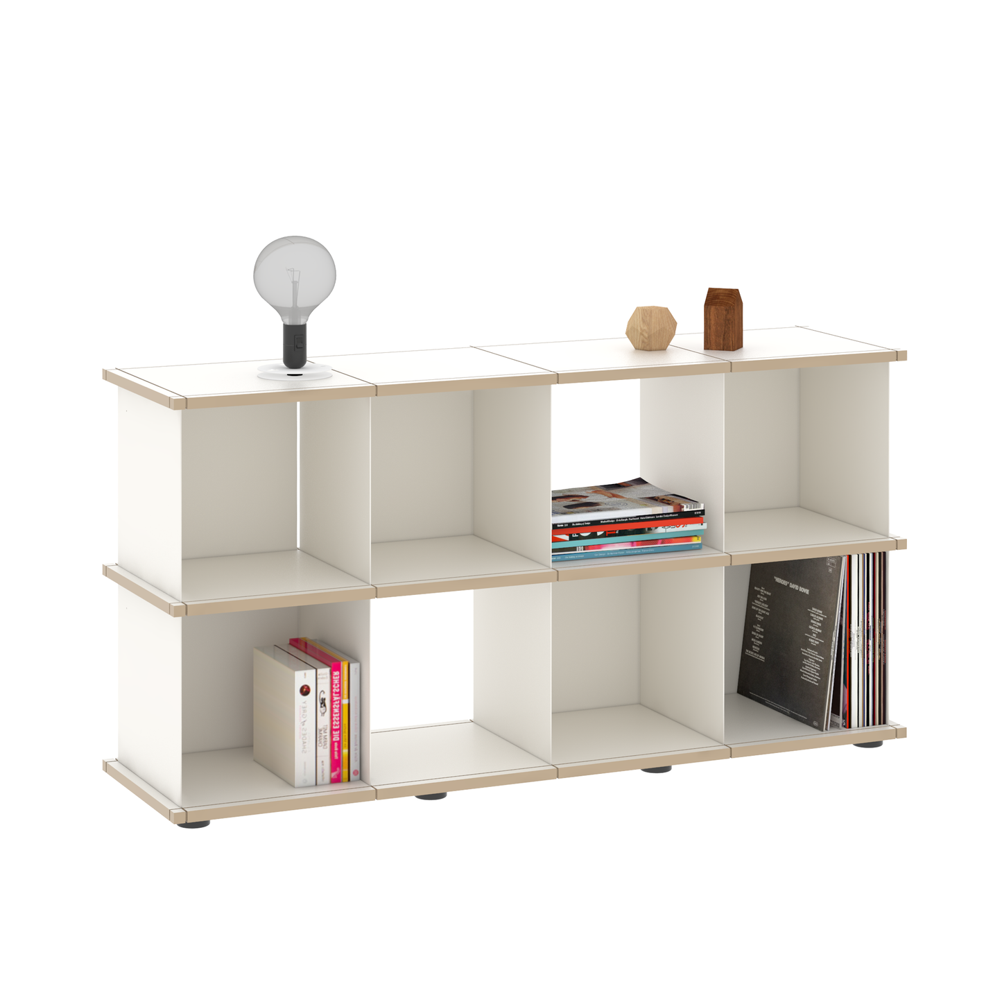 YU SHELF 4er / MDF weiß