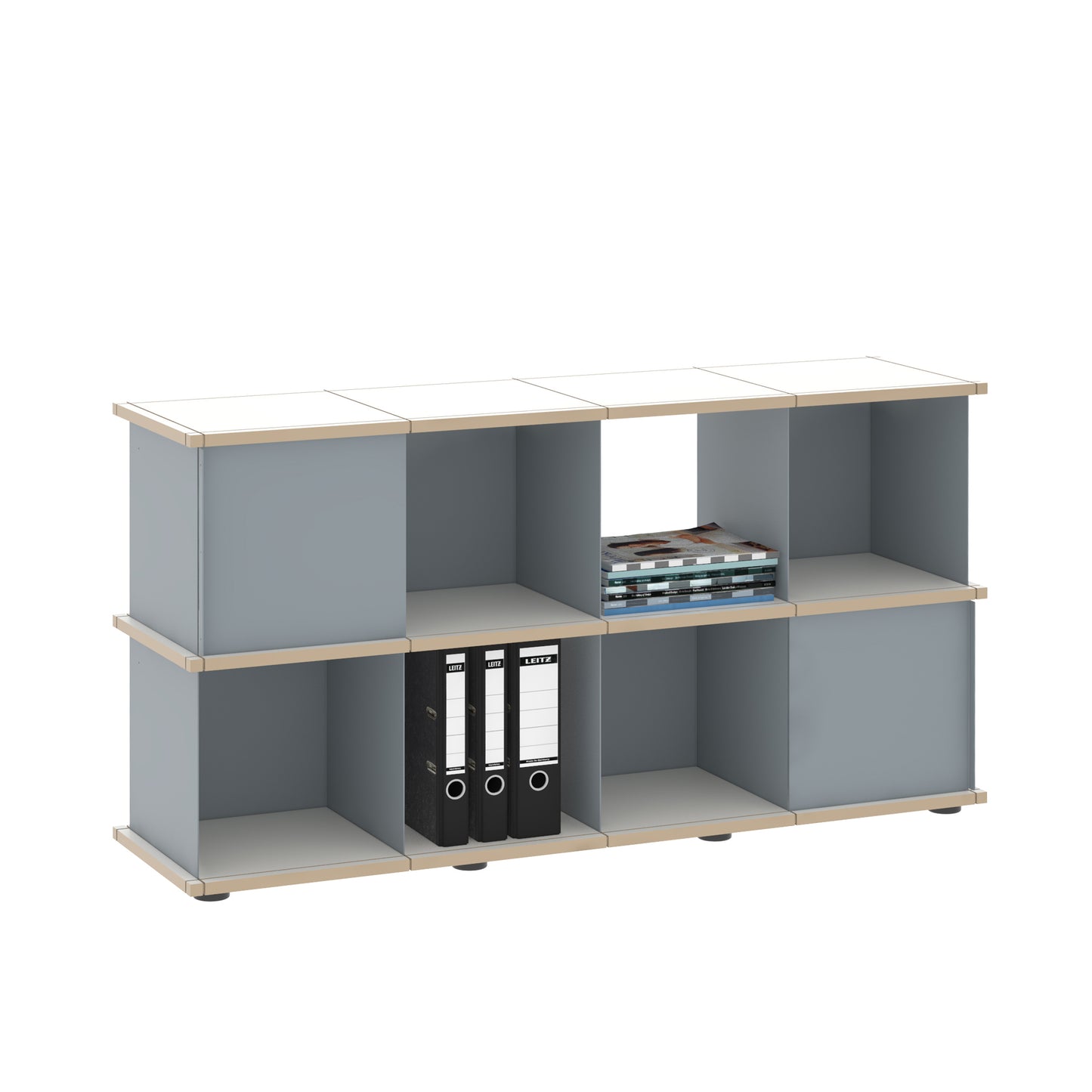 YU SHELF 4er / MDF weiß