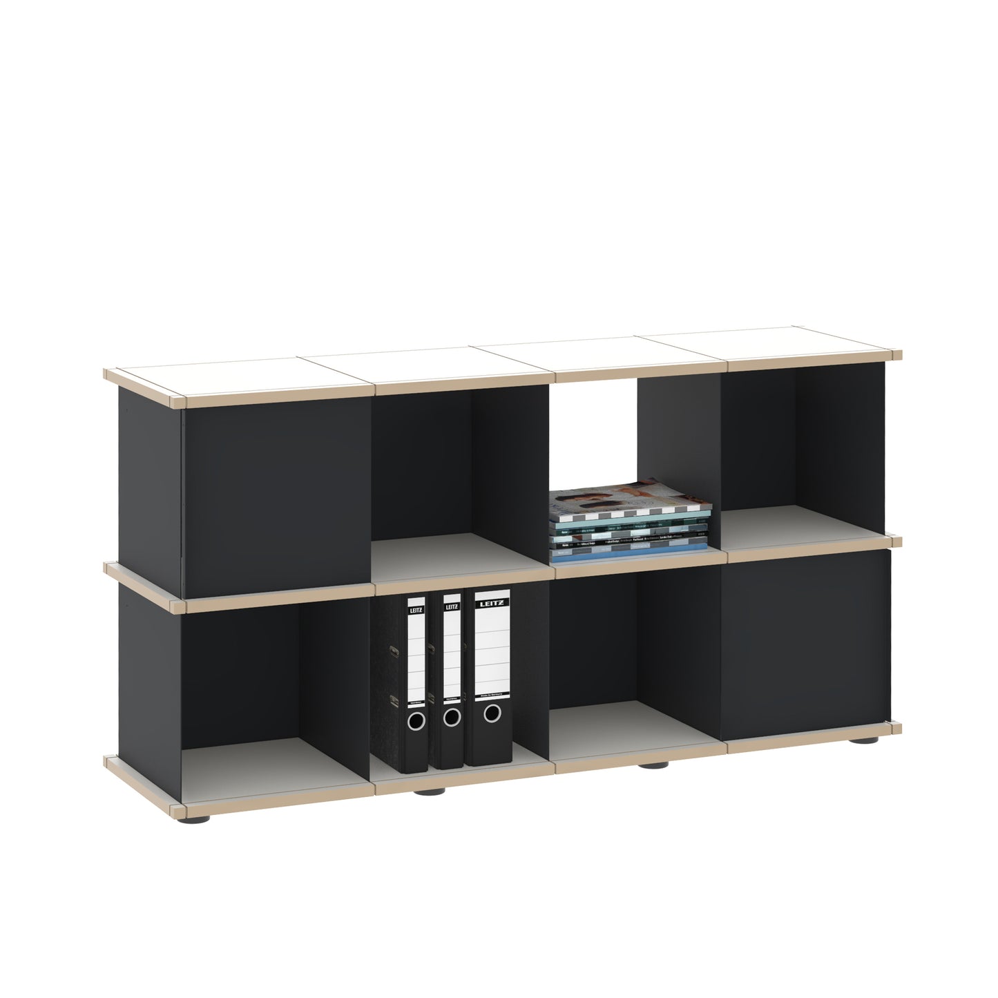 YU SHELF 4er / MDF weiß