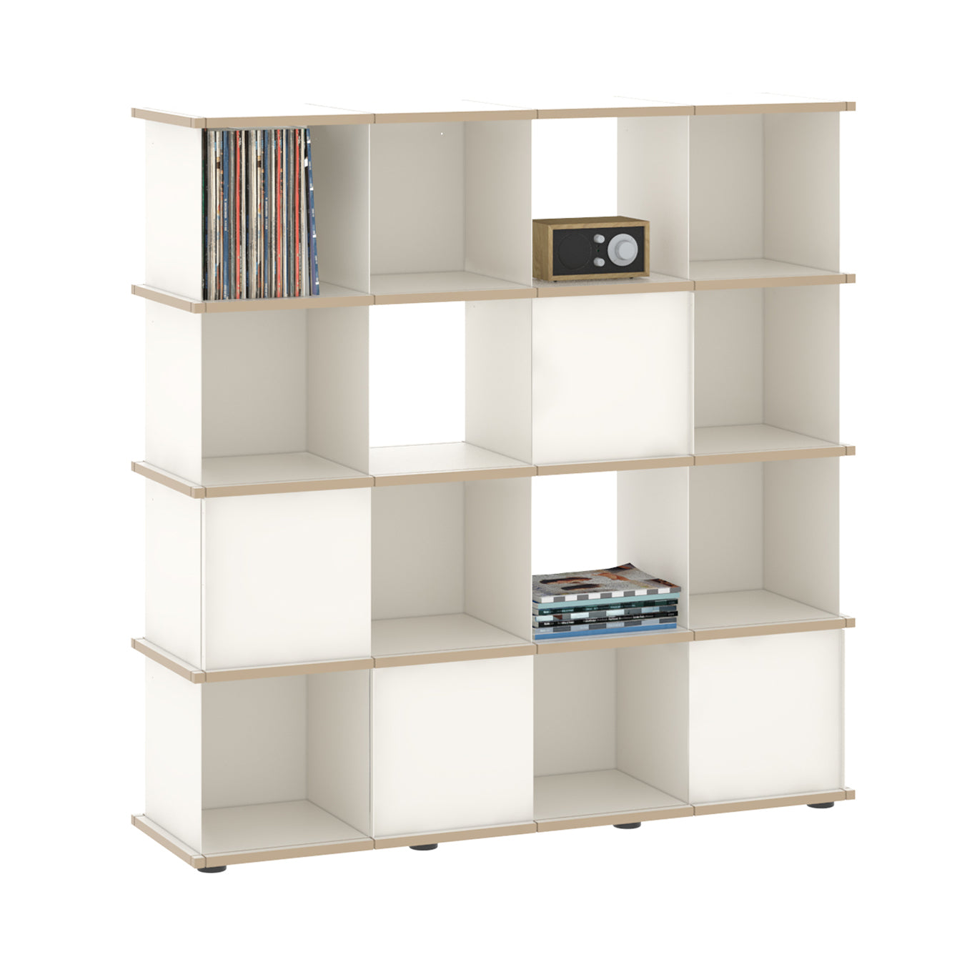 YU SHELF 4er / MDF weiß