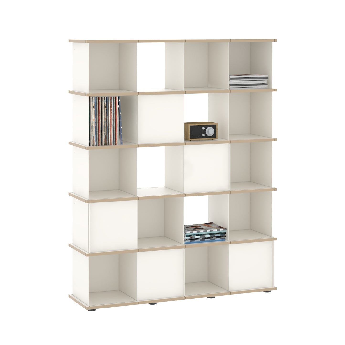 YU SHELF 4er / MDF weiß