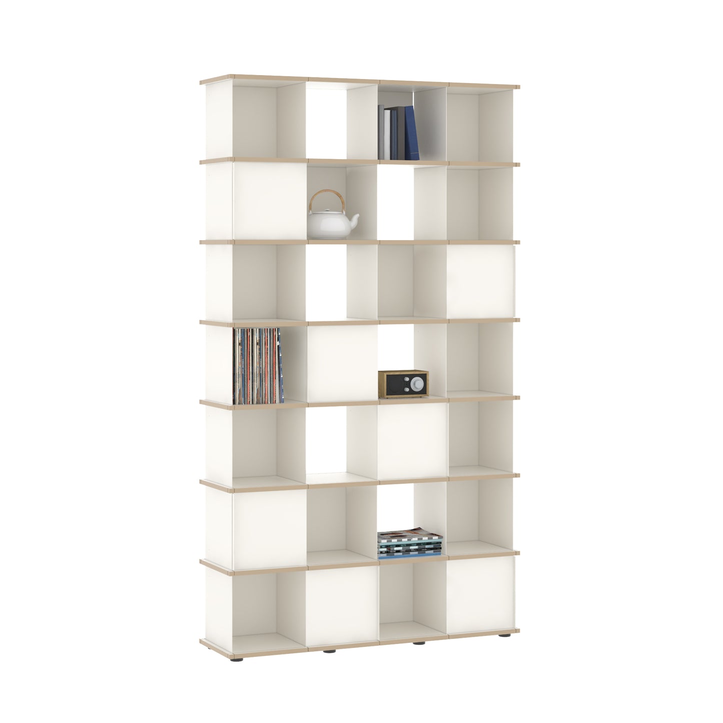 YU SHELF 4er / MDF weiß