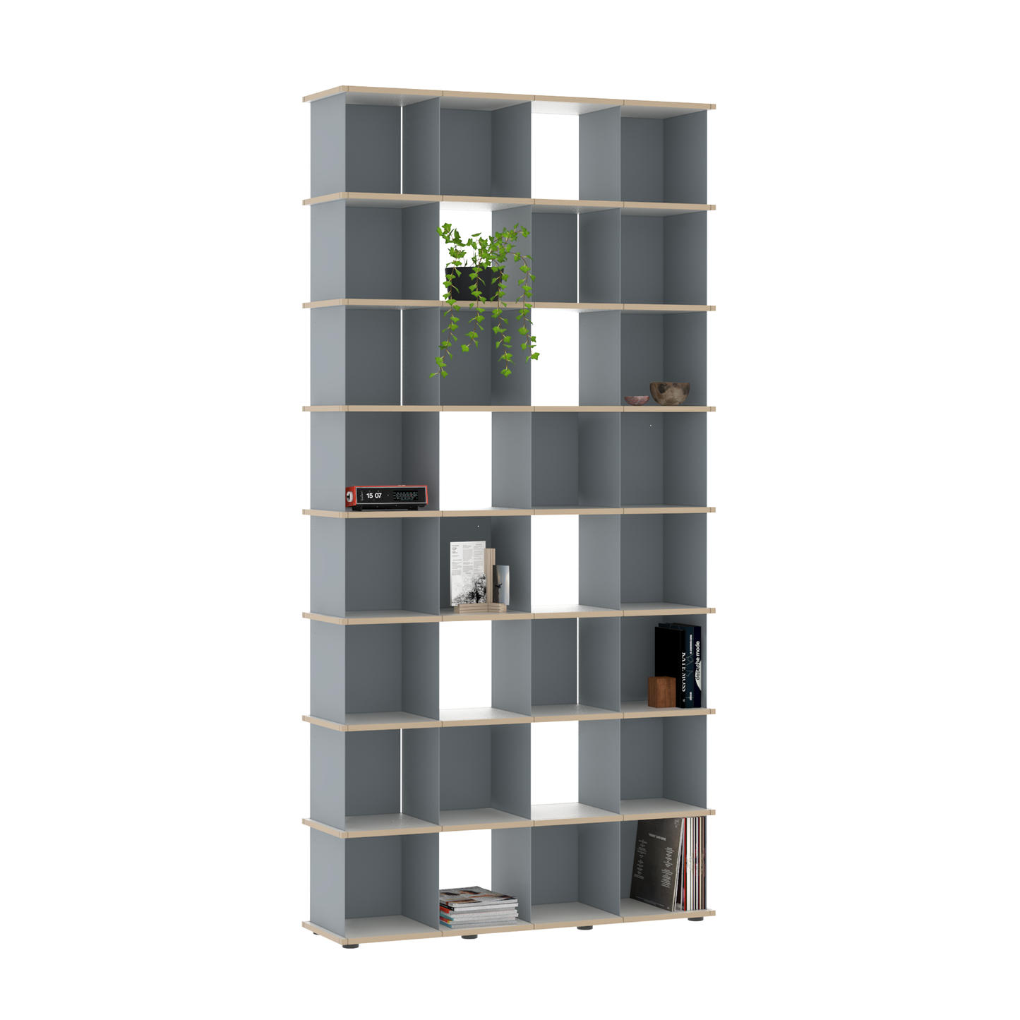 YU SHELF 4er / MDF weiß