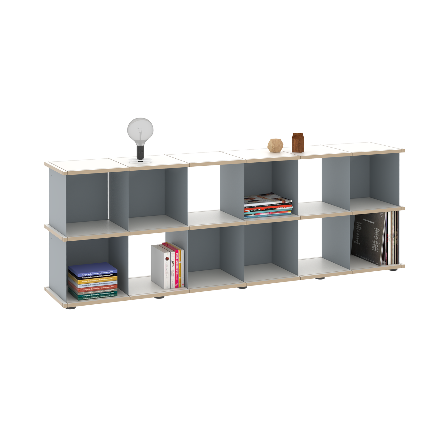 YU SHELF 6er / MDF weiß