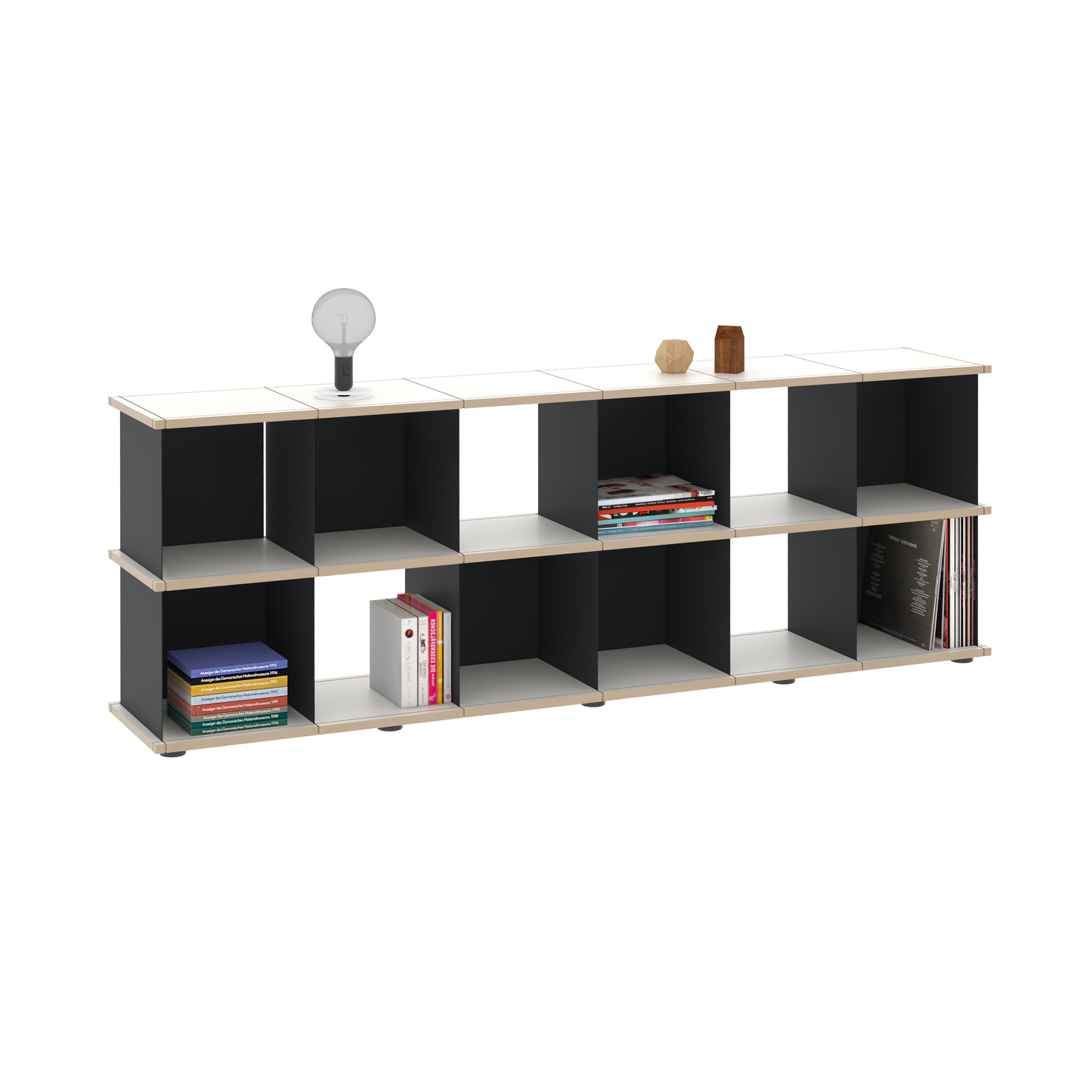YU SHELF 6er / MDF weiß