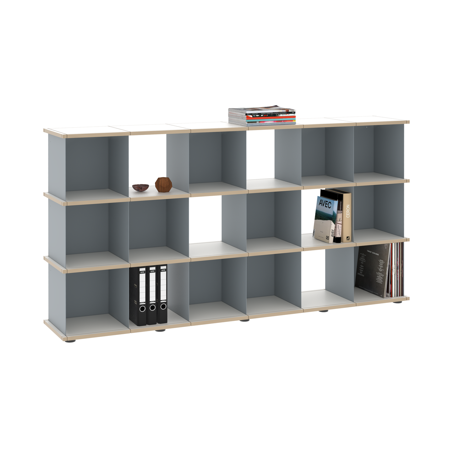 YU SHELF 6er / MDF weiß