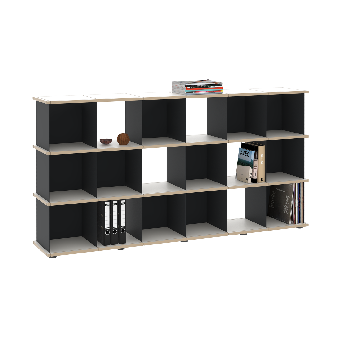 YU SHELF 6er / MDF weiß