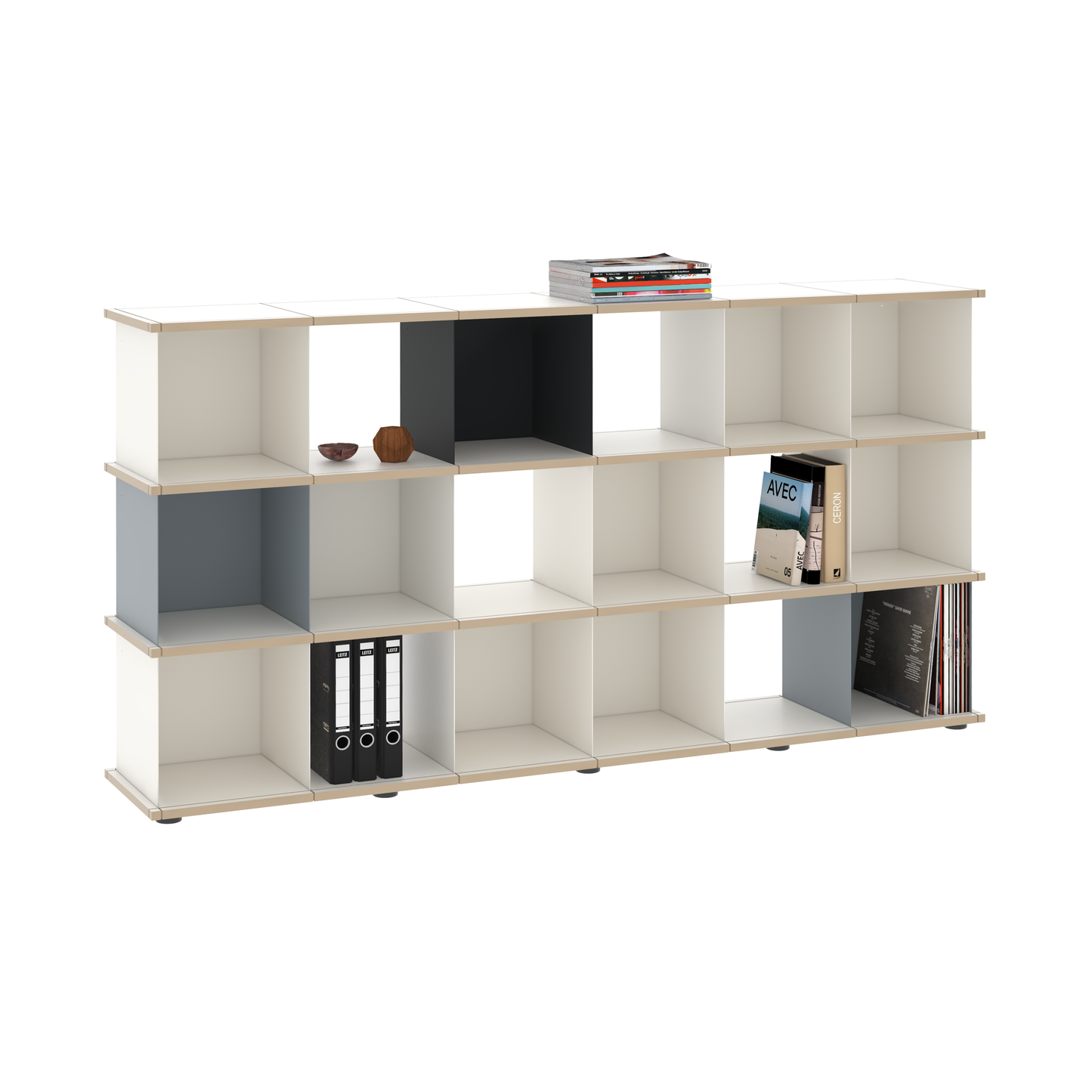 YU SHELF 6er / MDF weiß