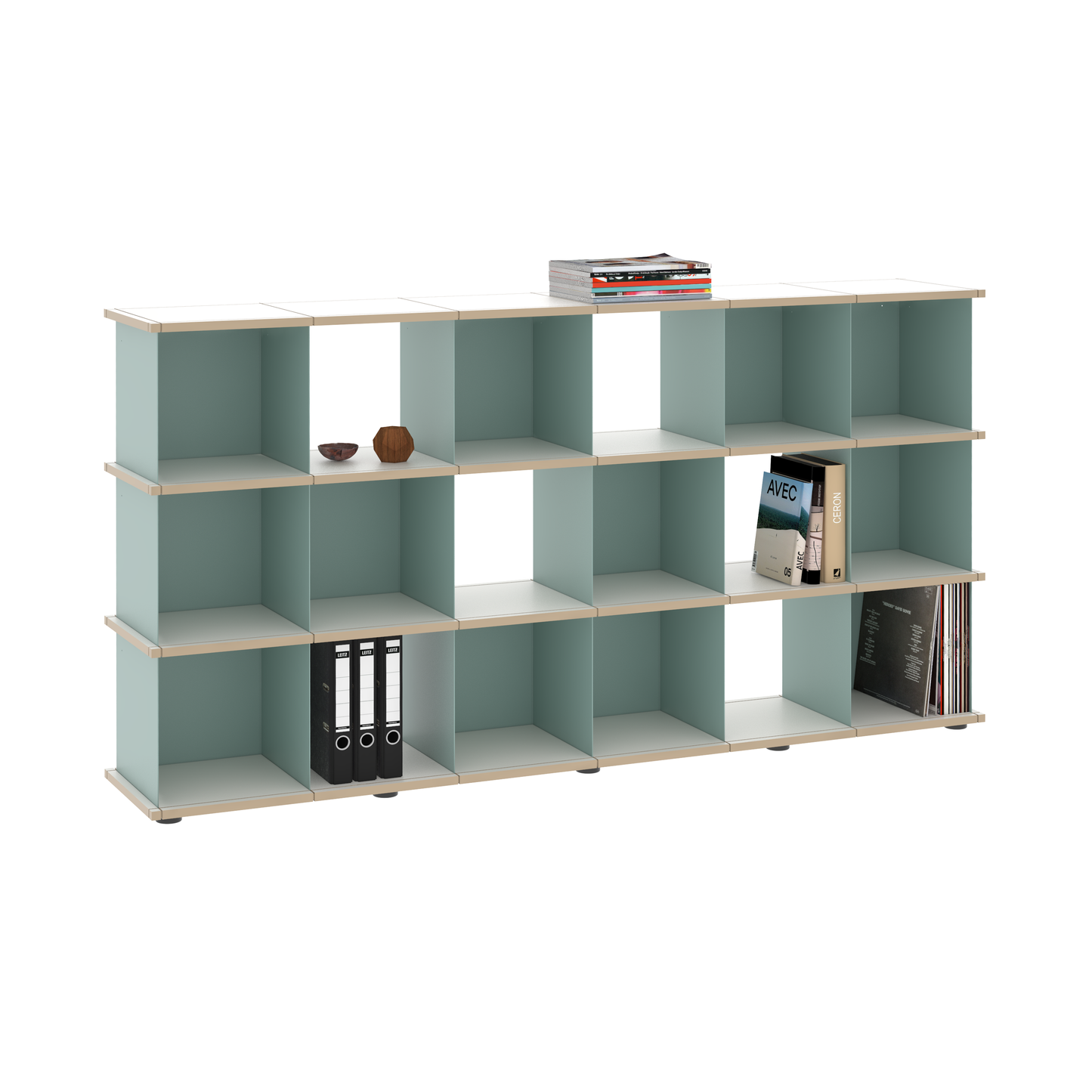 YU SHELF 6er / MDF weiß