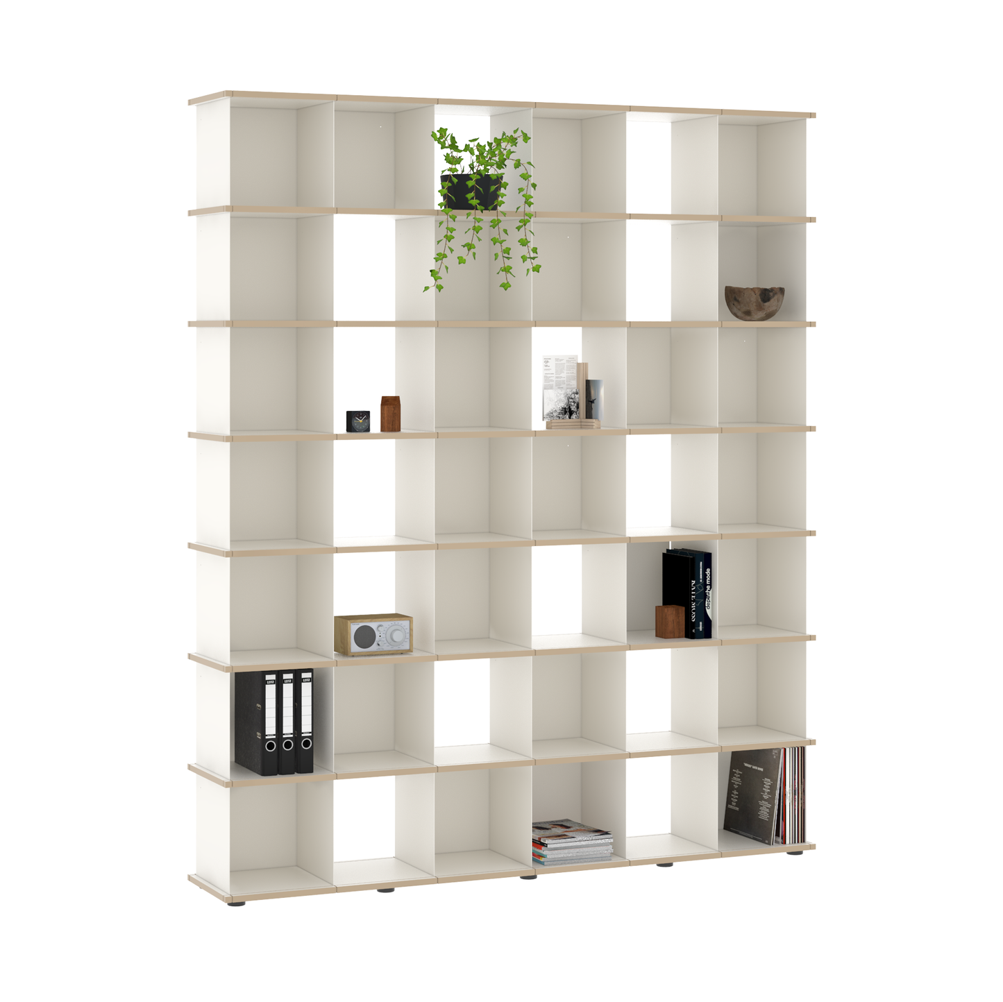 YU SHELF 6er / MDF weiß