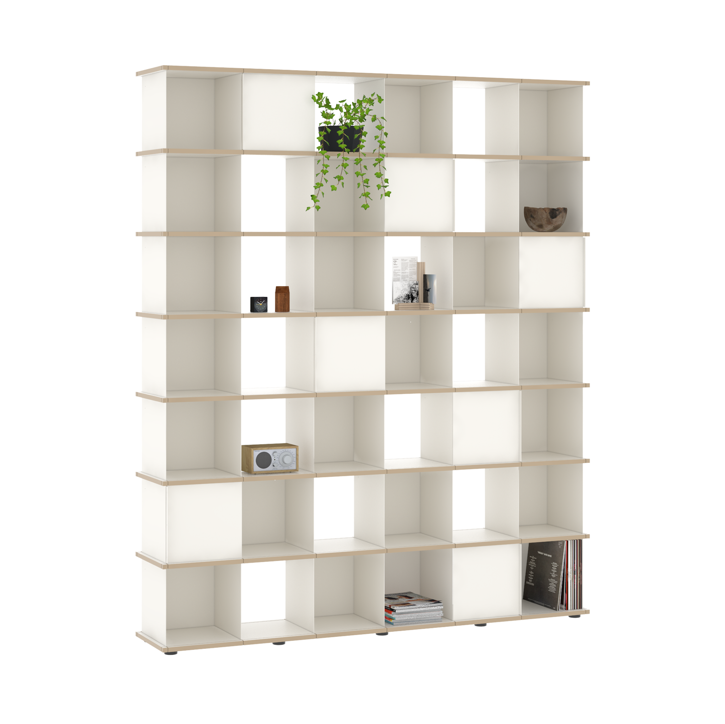 YU SHELF 6er / MDF weiß