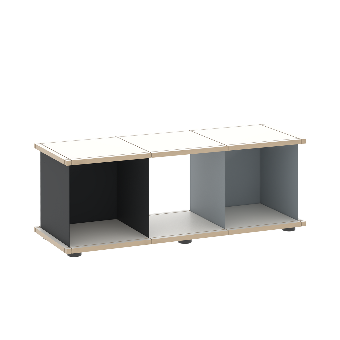 YU SHELF 3 series / MDF white