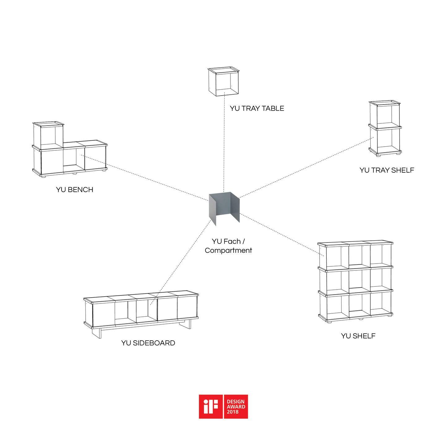 YU TRAY SHELF 1x1