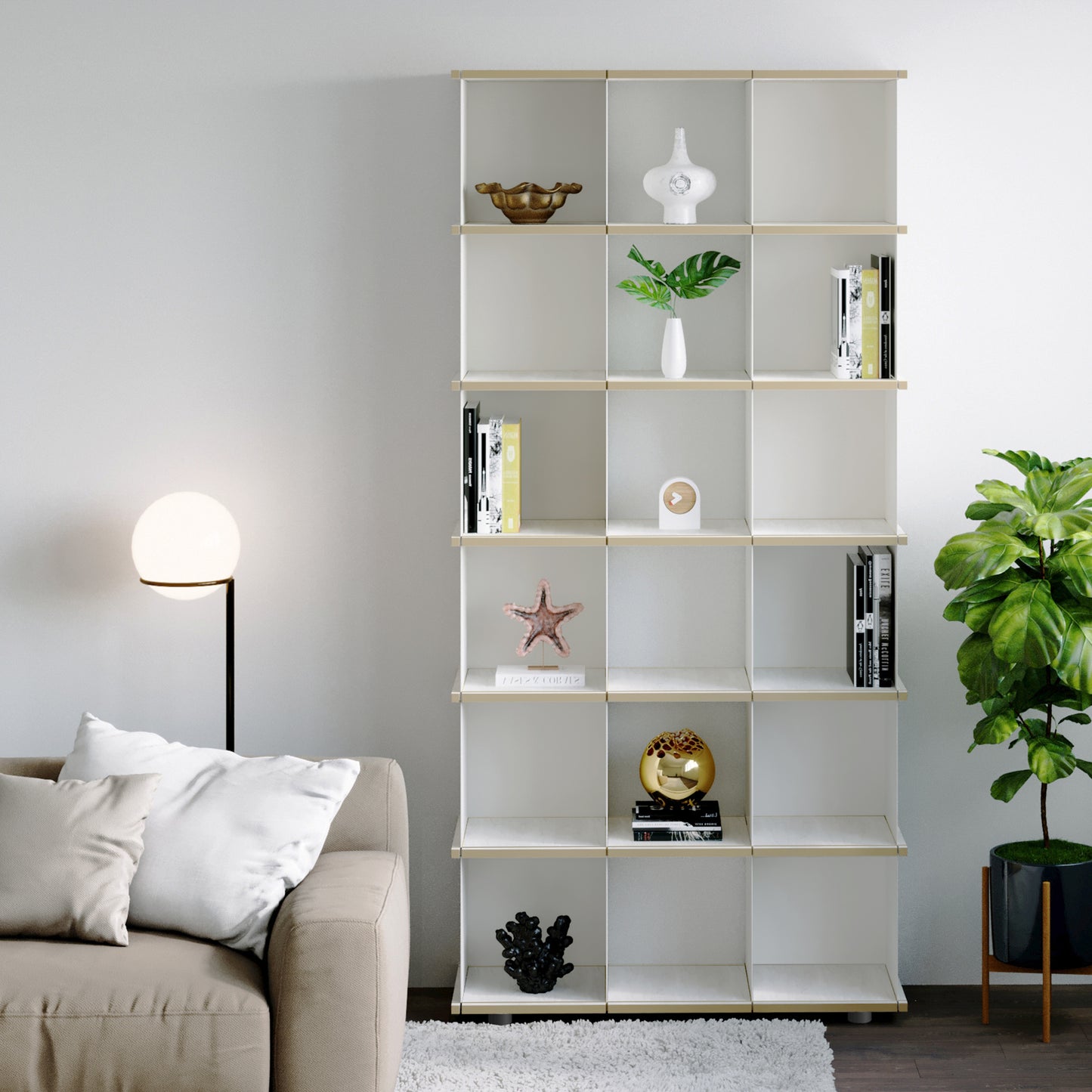 YU SHELF 3 series / MDF white